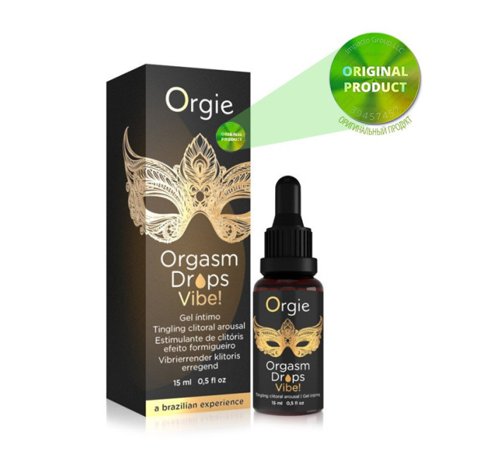 Кліторальні краплі з вібрацією Orgie ORGASM DROPS VIBE 15 мл