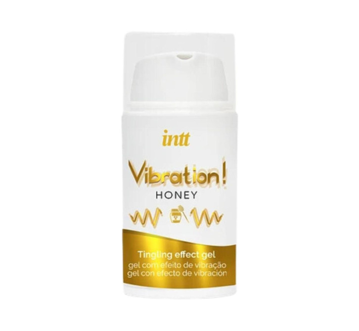 Жидкий вибратор Intt Vibration Honey (15 мл), густой гель, вкусный, действует до 30 минут