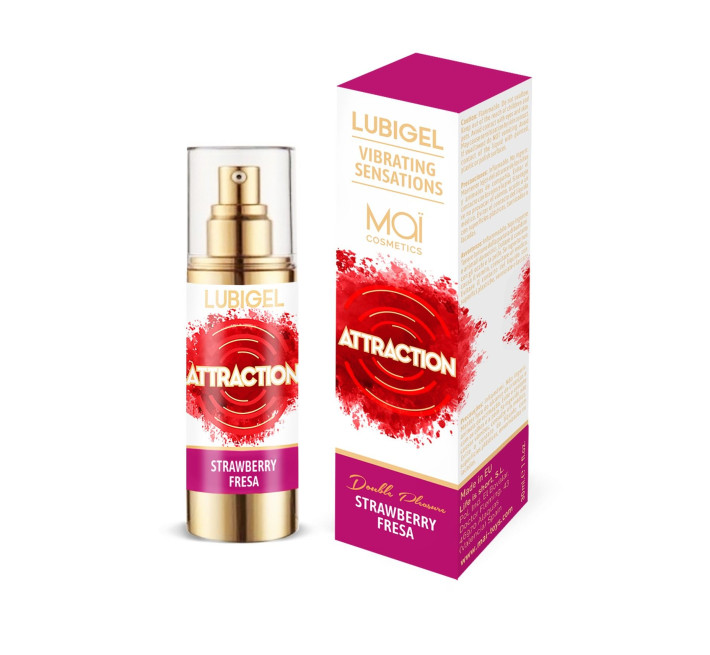 Рідкий вібратор MAI Cosmetics Cosmetics Lubigel Strawberry 30 мл