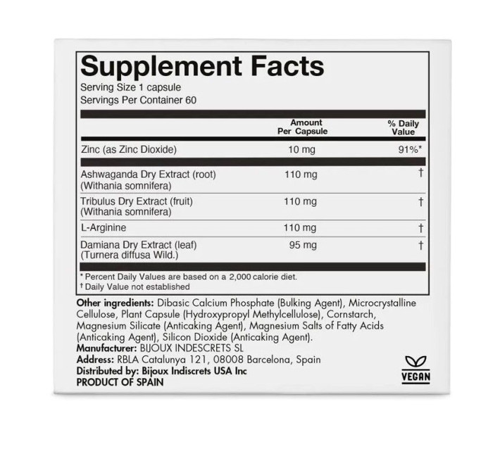 Натуральна харчова добавка для підвищення лібідо Bijoux Indiscrets Sex au Naturel — Orgasm Glow