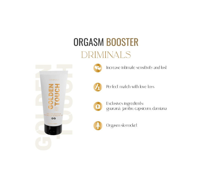 Збуджувальний гель для клітора Driminals Golden Touch Orgasm Booster, 30 мл, розігрів та поколювання