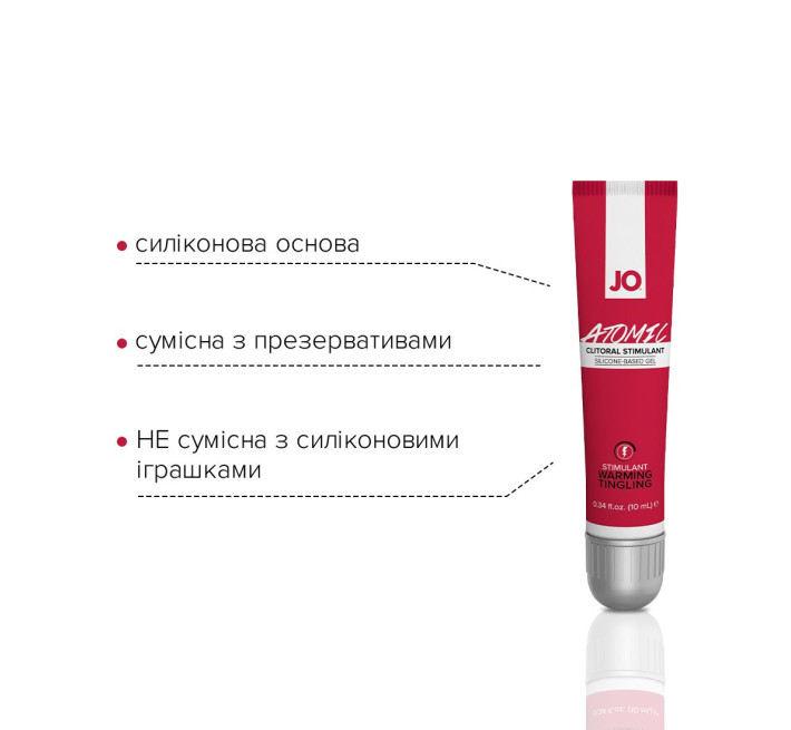 Збудливий гель для клітора System JO ATOMIC WARMING 10 мл