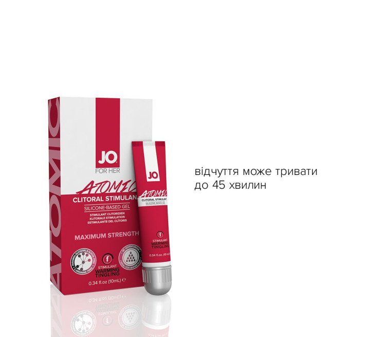 Збудливий гель для клітора System JO ATOMIC WARMING 10 мл