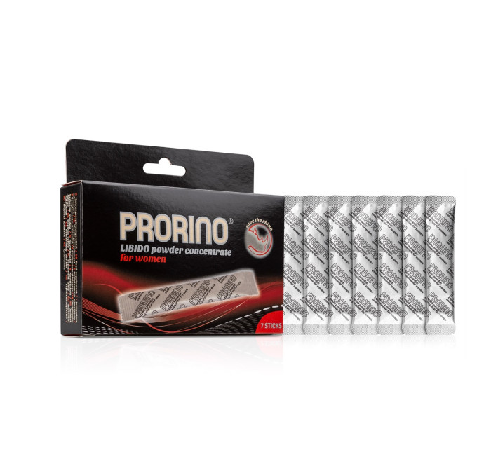 Добавка харчова для жінок Hot Ero PRORINO black line libido powder concentrate 7 шт по 5 гр