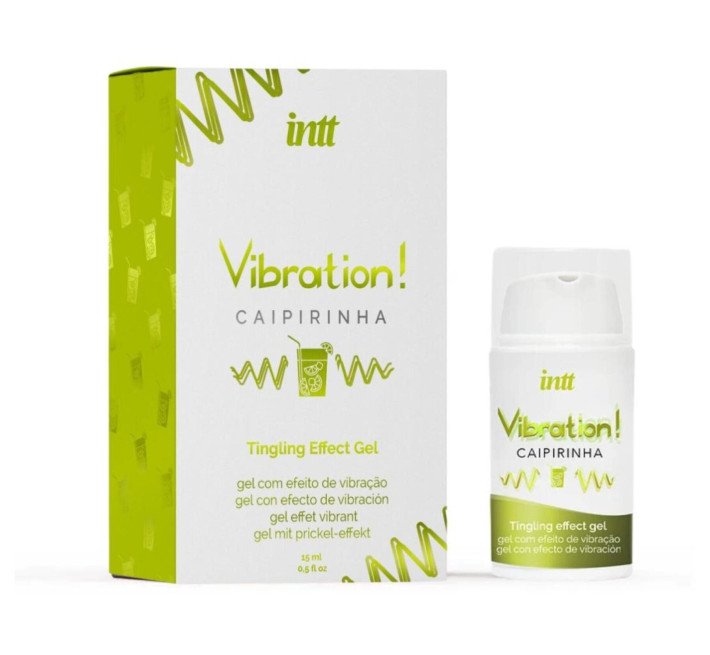 Жидкий вибратор Intt Vibration Caipirinha (15 мл), густой гель, вкусный, действует до 30 минут