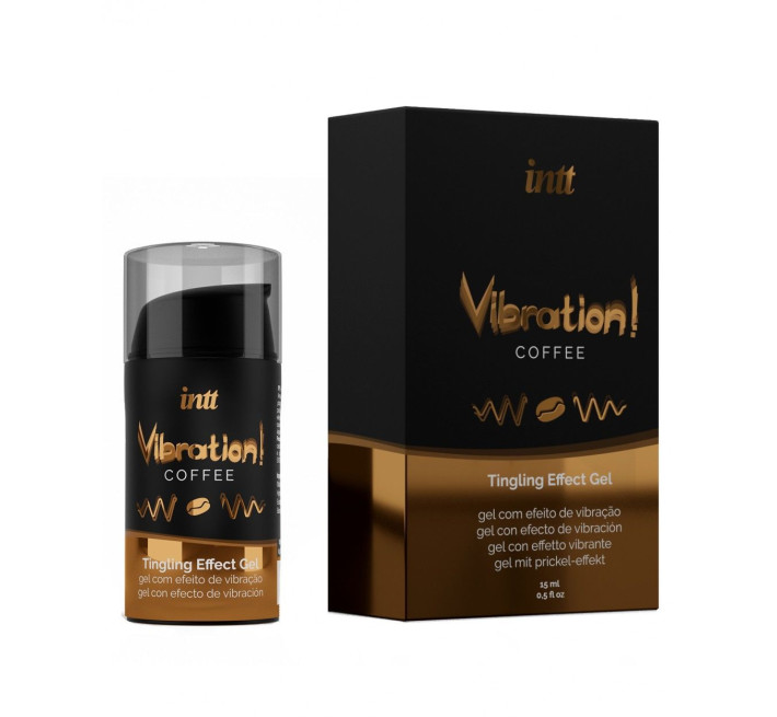 Рідкий вібратор Intt Vibration Coffee (15 мл), густий гель, дуже смачний, діє до 30 хвилин