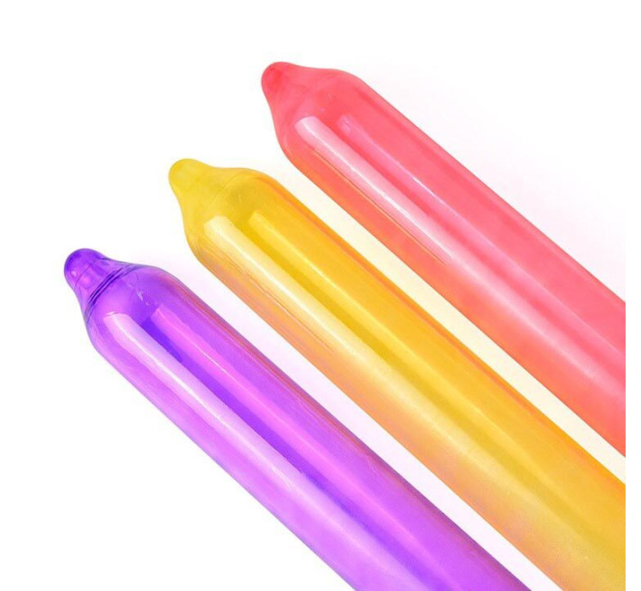 Holographic Recare Fruit Flavour Condoms 12 шт, аромати: м'ята, банан, полуниця