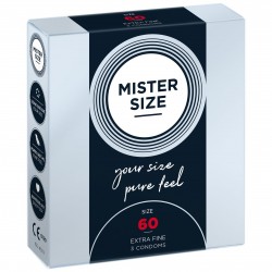 Mister Size - pure feel - 60 (3 condoms), товщина 0,05 мм
