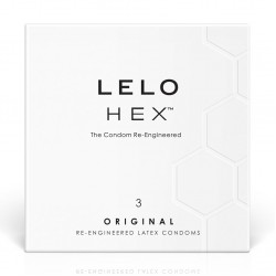 LELO HEX Condoms Original 3 Pack, тонкі та суперміцні