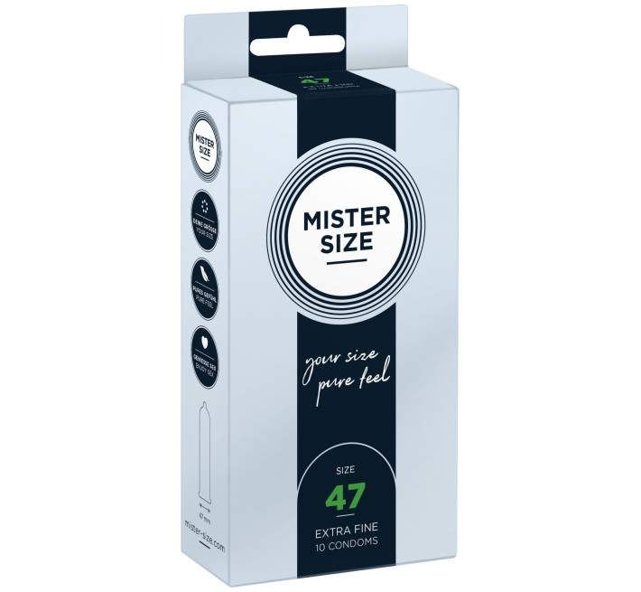 Mister Size - pure feel - 47 (10 condoms), товщина 0,05 мм
