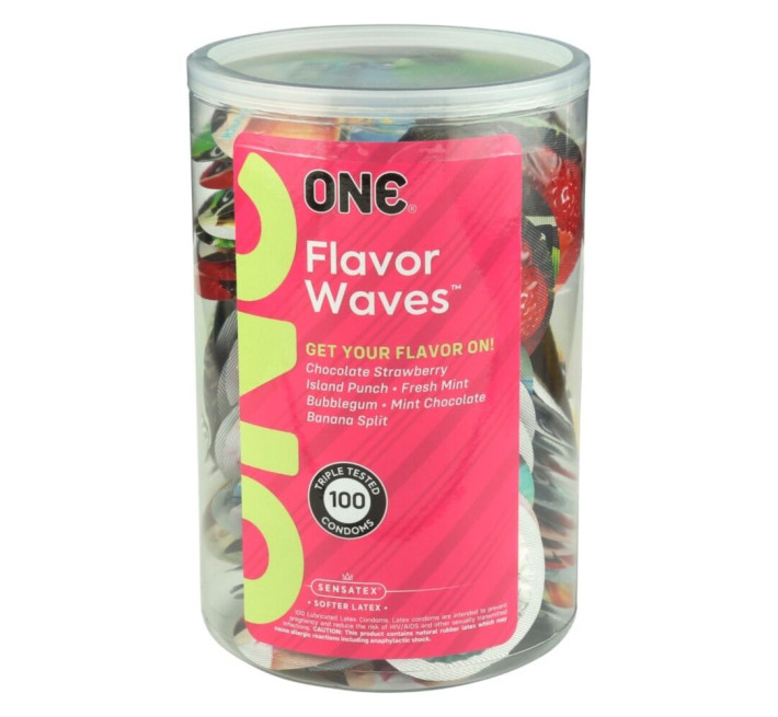 Набір ONE FlavorWaves, 100 шт, 6 ароматів, 6 кольорів, паковання-тубус