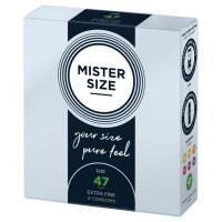 Mister Size - pure feel - 47 (3 condoms), товщина 0,05 мм Mister Size - pure feel - 47 (3 condoms), товщина 0,05 мм