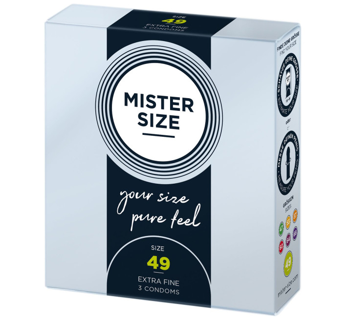 Mister Size - pure feel - 49 (3 condoms), товщина 0,05 мм