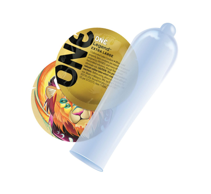 ONE Legend XL, 1 шт, збільшений розмір, розширення на кінці, зі змазкою