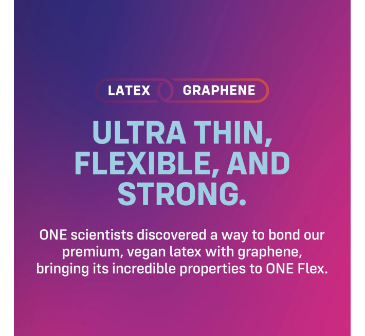 ONE Flex Graphene, 10 шт, супертонкие, очень прочные, подарочная упаковка-тубус