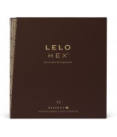 LELO HEX Condoms Respect XL 36 Pack, тонкі та суперміцні, збільшений розмір