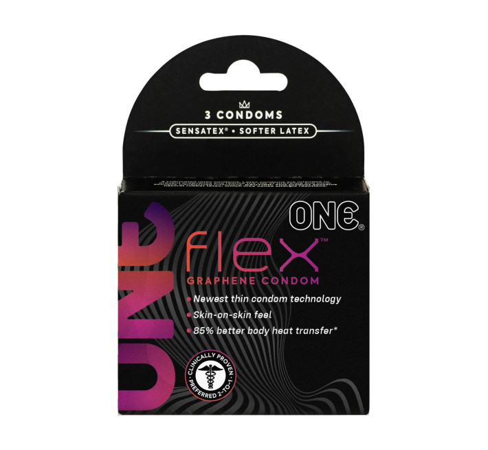 ONE Flex Graphene, 3 шт, супертонкие, очень прочные, картонная упаковка