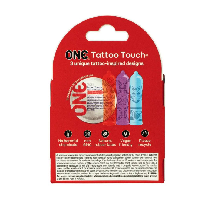 ONE Tattoo Touch 3 шт, картонная коробка