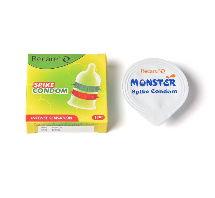 Recare Spike Condom Green (з рядами шипів)