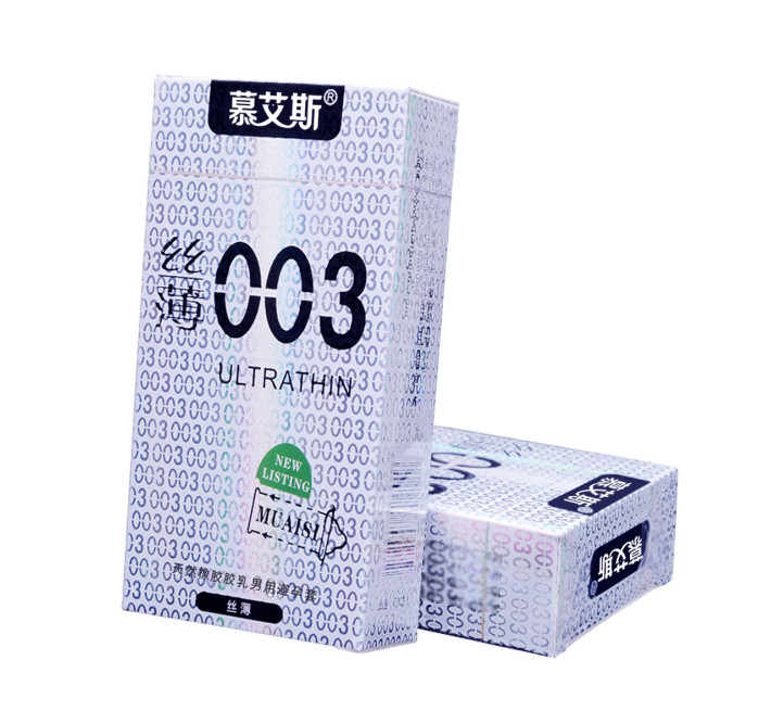 Muaisi Silver з ребристою текстурою 0,03 мм, 12 шт