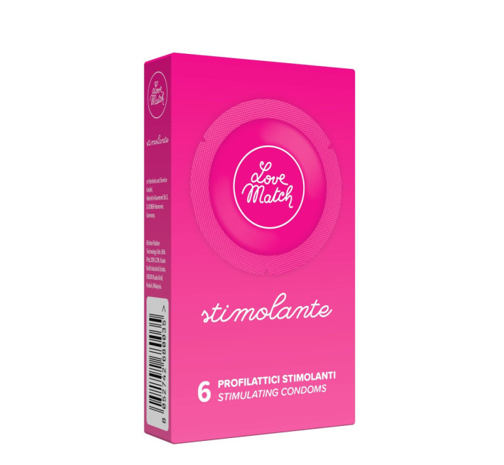 Love Match Stimolante (Ribs & Dots), 54 мм, 6 шт