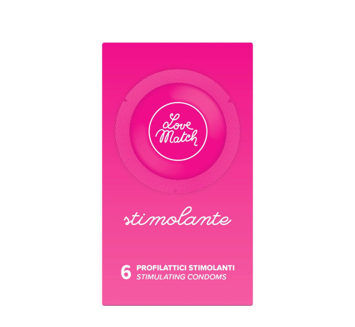 Love Match Stimolante (Ribs & Dots), 54 мм, 6 шт