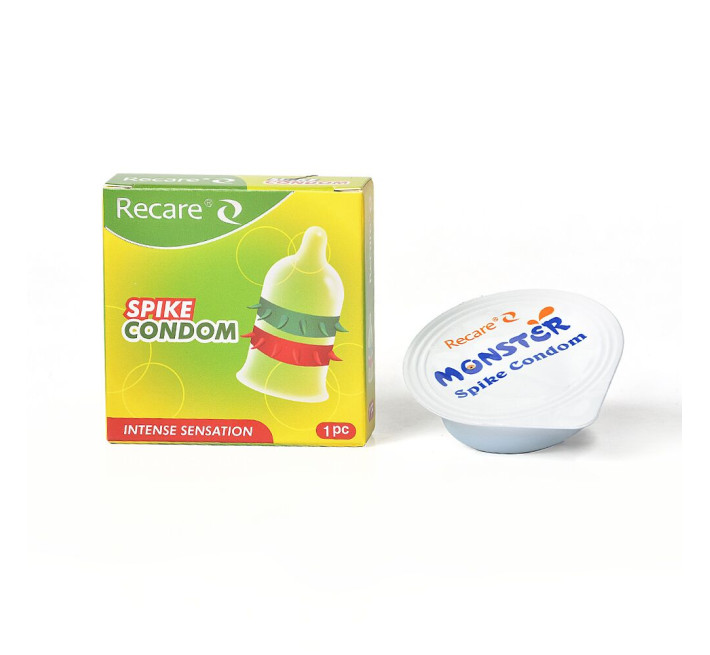 Recare Spike Condom Green (з рядами шипів)