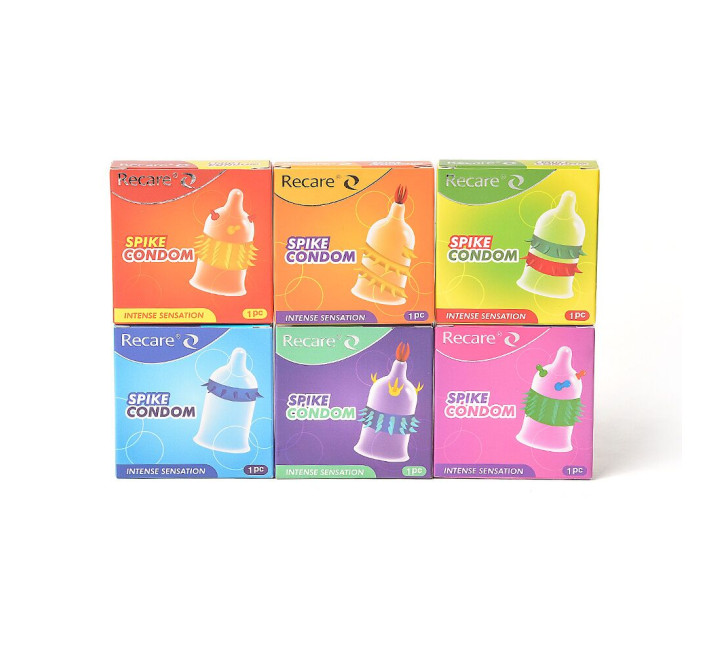 Recare Spike Condom Green (з рядами шипів)