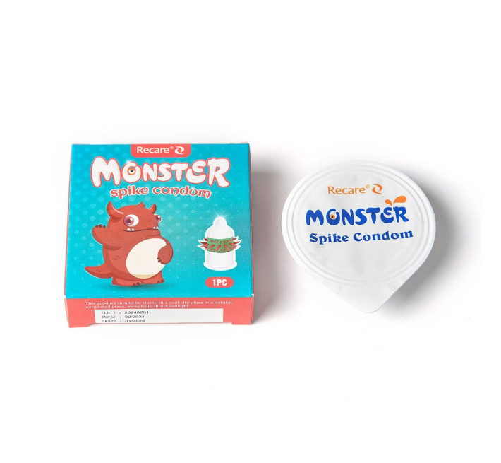 Recare Red Monster Spike Condom (з рядами шипів)