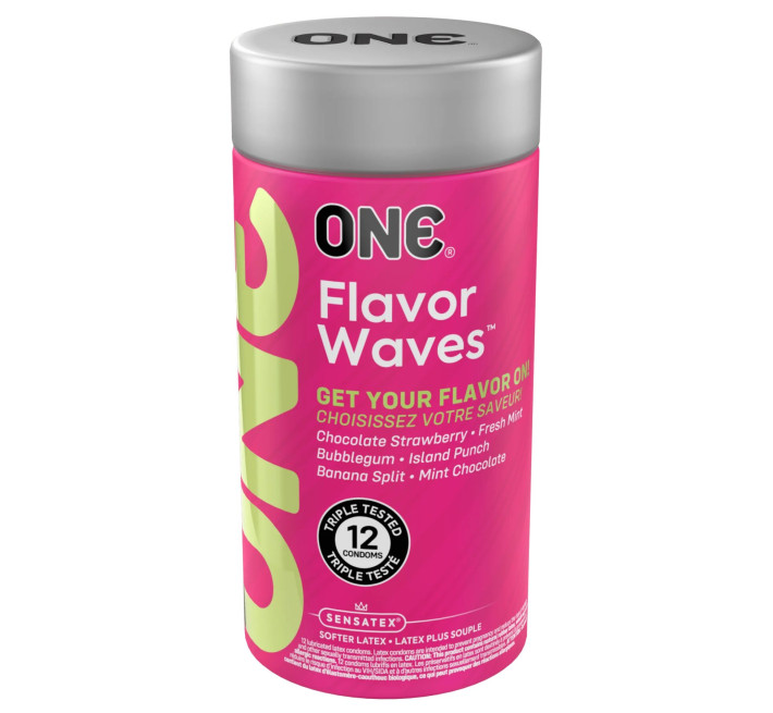 ONE FlavorWaves, 12 шт, 6 ароматів, 6 кольорів, подарункове паковання-тубус