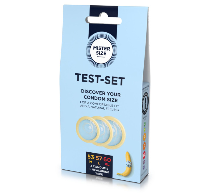 Набір Mister Size test-set 53–57–60, 3 розміри + лінійка, товщина 0,05 мм