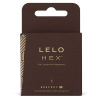 LELO HEX Condoms Respect XL 3 Pack, тонкі та суперміцні, збільшений розмір LELO HEX Condoms Respect XL 3 Pack, тонкі та суперміцні, збільшений розмір