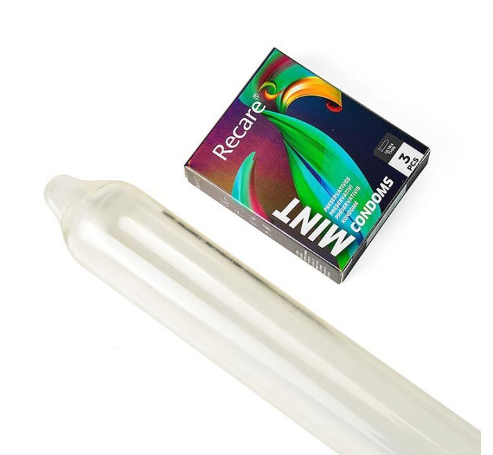Holographic Recare Ultra Thin Mint Condoms 3шт, ультратонкі, аромат: м'ята