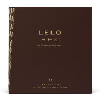 LELO HEX Condoms Respect XL 36 Pack, тонкі та суперміцні, збільшений розмір LELO HEX Condoms Respect XL 36 Pack, тонкі та суперміцні, збільшений розмір