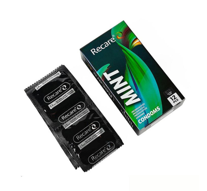 Holographic Recare Ultra Thin Mint Condoms 12шт, ультратонкі, аромат: м'ята