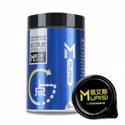 Muaisi Blue з підвищеною кількістю змазки з пухирцями 0.02 мм, 12 шт