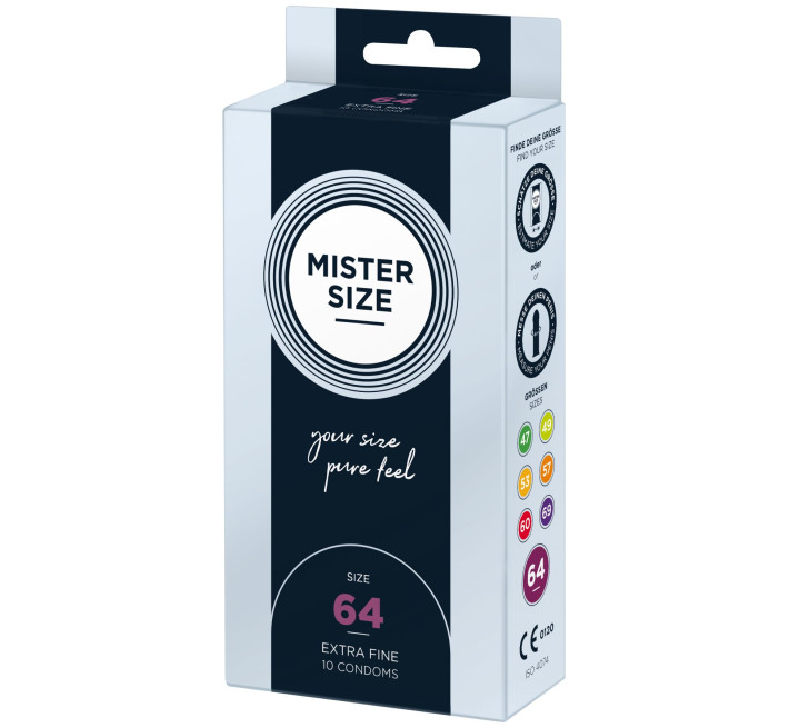 Mister Size - pure feel - 64 (10 condoms), товщина 0,05 мм