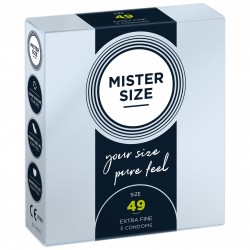 Mister Size - pure feel - 49 (3 condoms), товщина 0,05 мм