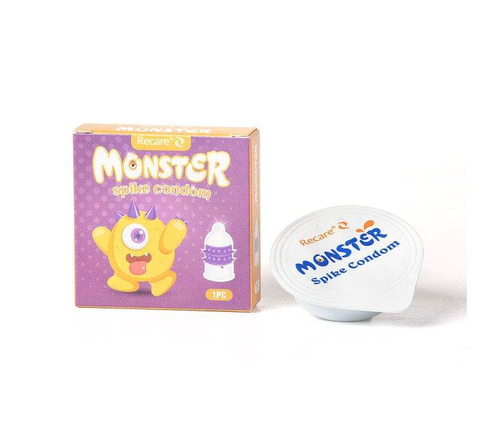 Recare Yellow Monster Spike Condom (з рядами пухирців та шипів)
