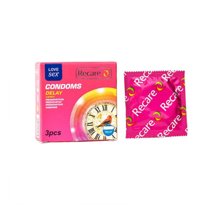 Recare Delay Candy Condoms 3 шт, пролонгувальний ефект, цукерковий аромат