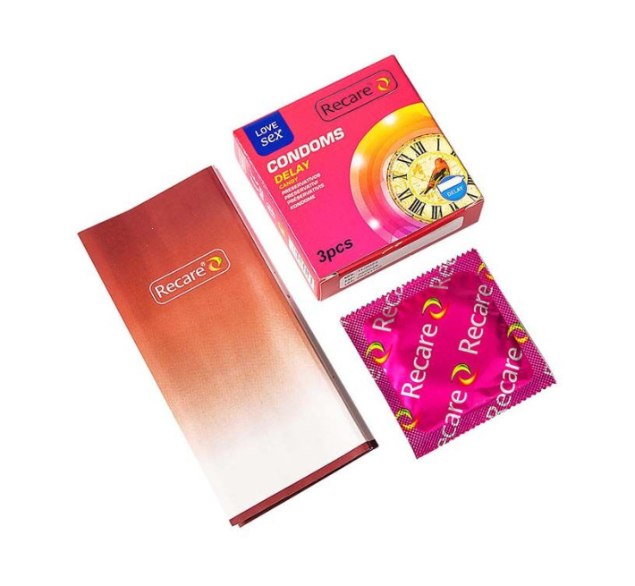 Recare Delay Candy Condoms 3 шт, пролонгувальний ефект, цукерковий аромат