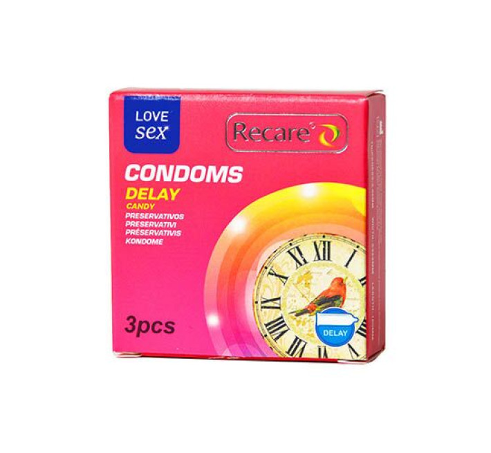 Recare Delay Candy Condoms 3 шт, пролонгувальний ефект, цукерковий аромат