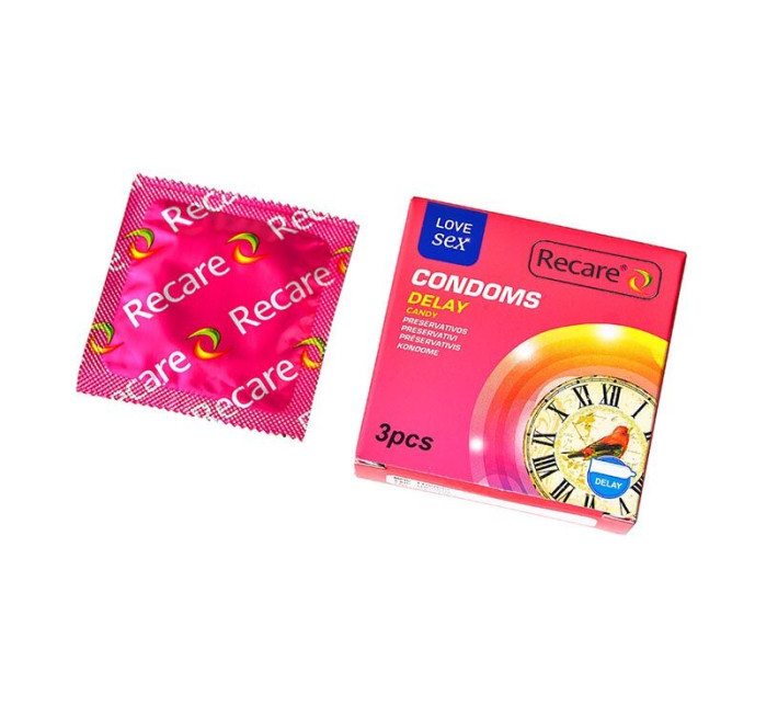 Recare Delay Candy Condoms 3 шт, пролонгувальний ефект, цукерковий аромат