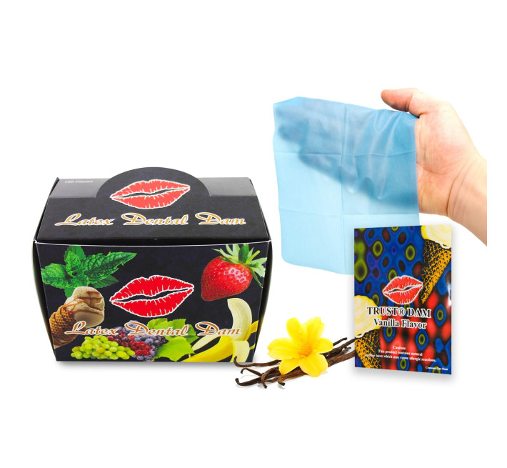 Набір латексних серветок Latex Dental Dams Vanilla 100 шт