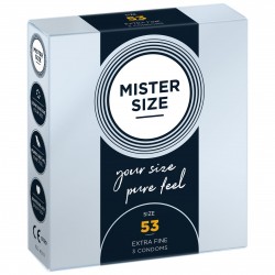 Mister Size - pure feel - 53 (3 condoms), товщина 0,05 мм