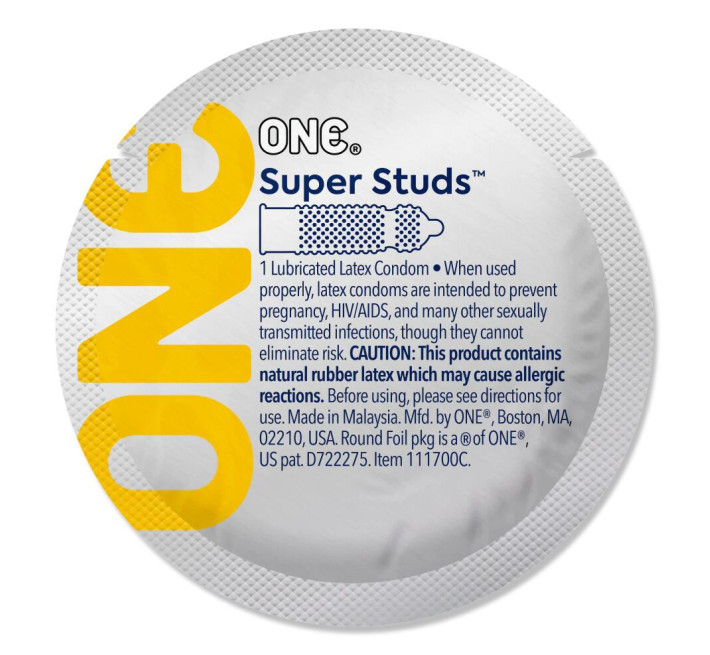 ONE Super Studs, 1 шт, з точковим рельєфом, зі змазкою