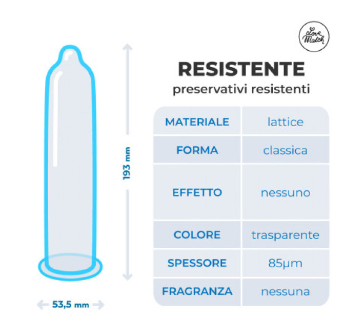 Love Match Resistente (Strong), 54 мм, 144 шт
