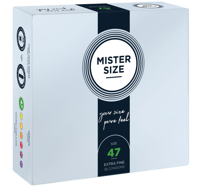 Mister Size - pure feel - 47 (36 condoms), товщина 0,05 мм