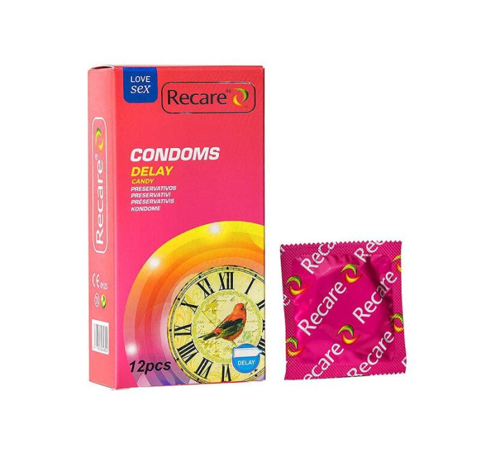 Recare Delay Candy Condoms 12 шт, пролонгувальний ефект, цукерковий аромат
