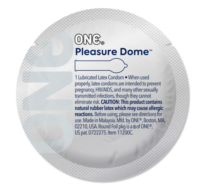ONE Pleasure Dome, 100 шт, гладенькі, з розширеною головкою, паковання-тубус
